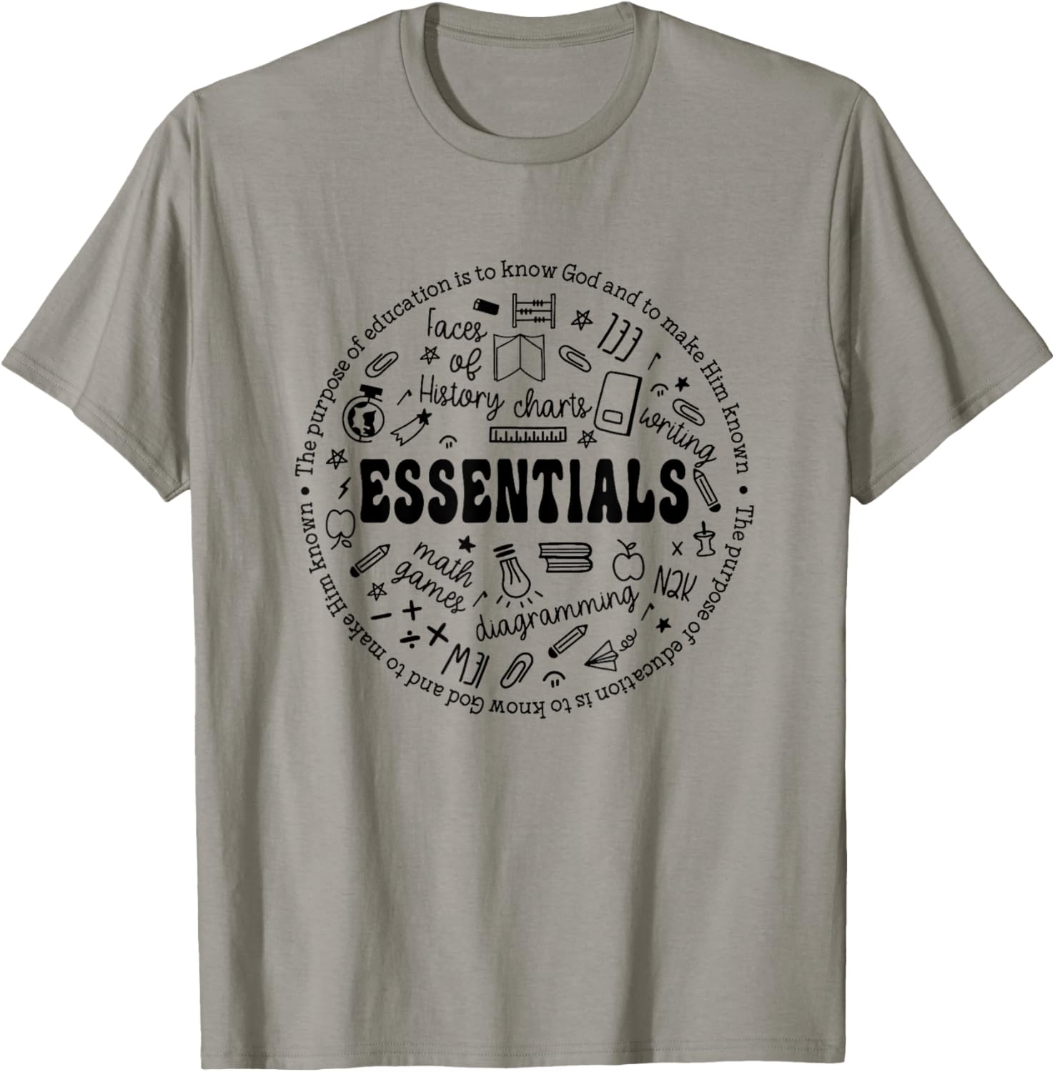 Homeschool Mom CC Mom Essentials Mom Classic Conversation T-Shirt - T-Shirt | Sand