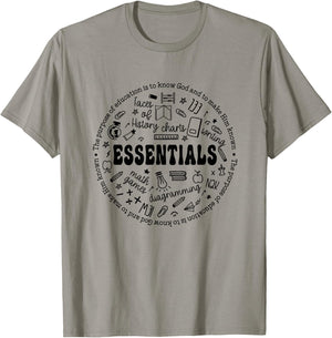 Homeschool Mom CC Mom Essentials Mom Classic Conversation T-Shirt - T-Shirt | Sand