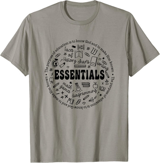Homeschool Mom CC Mom Essentials Mom Classic Conversation T-Shirt - T-Shirt | Sand