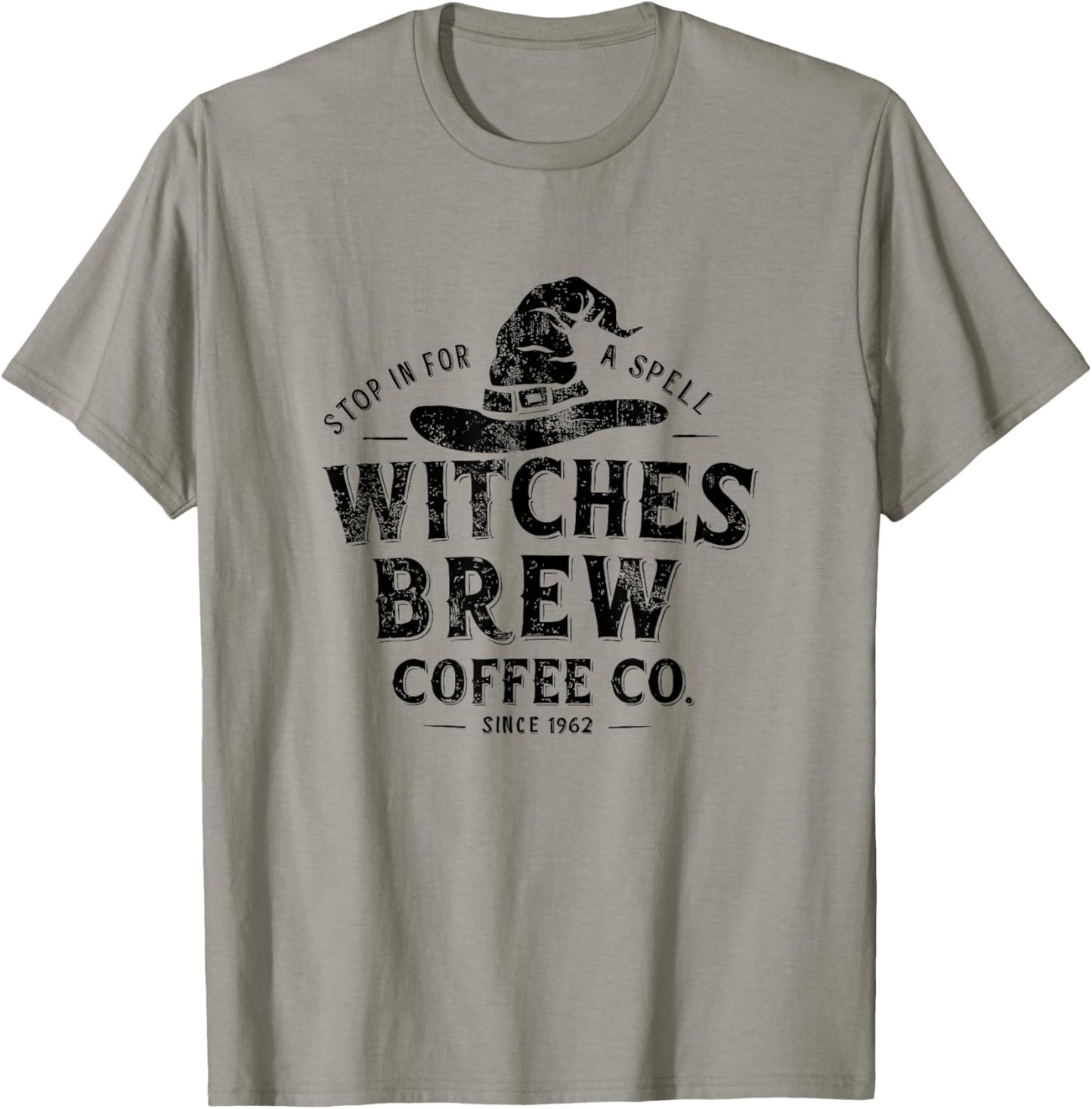 Witches Brew Vintage Coffee Halloween Coffee Costume T-Shirt - T-Shirt | Sand