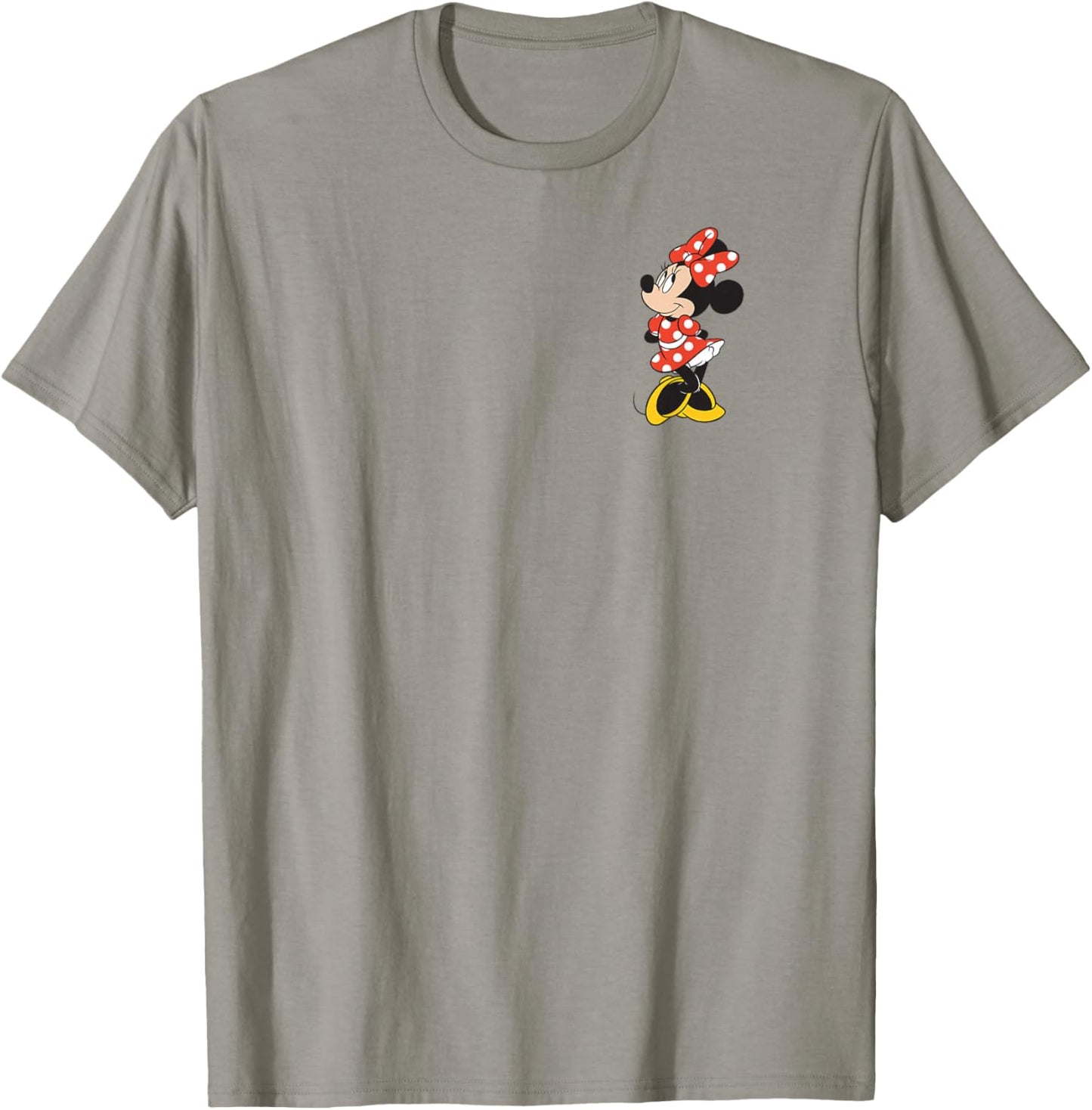 Disney Minnie Mouse Classic Polka Dot Dress Pocket Logo T-Shirt - T-Shirt | Sand