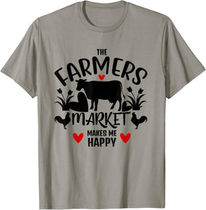 Love Farmers Market Lover The Farmers Market Makes Me Happy T-Shirt - T-Shirt | Sand