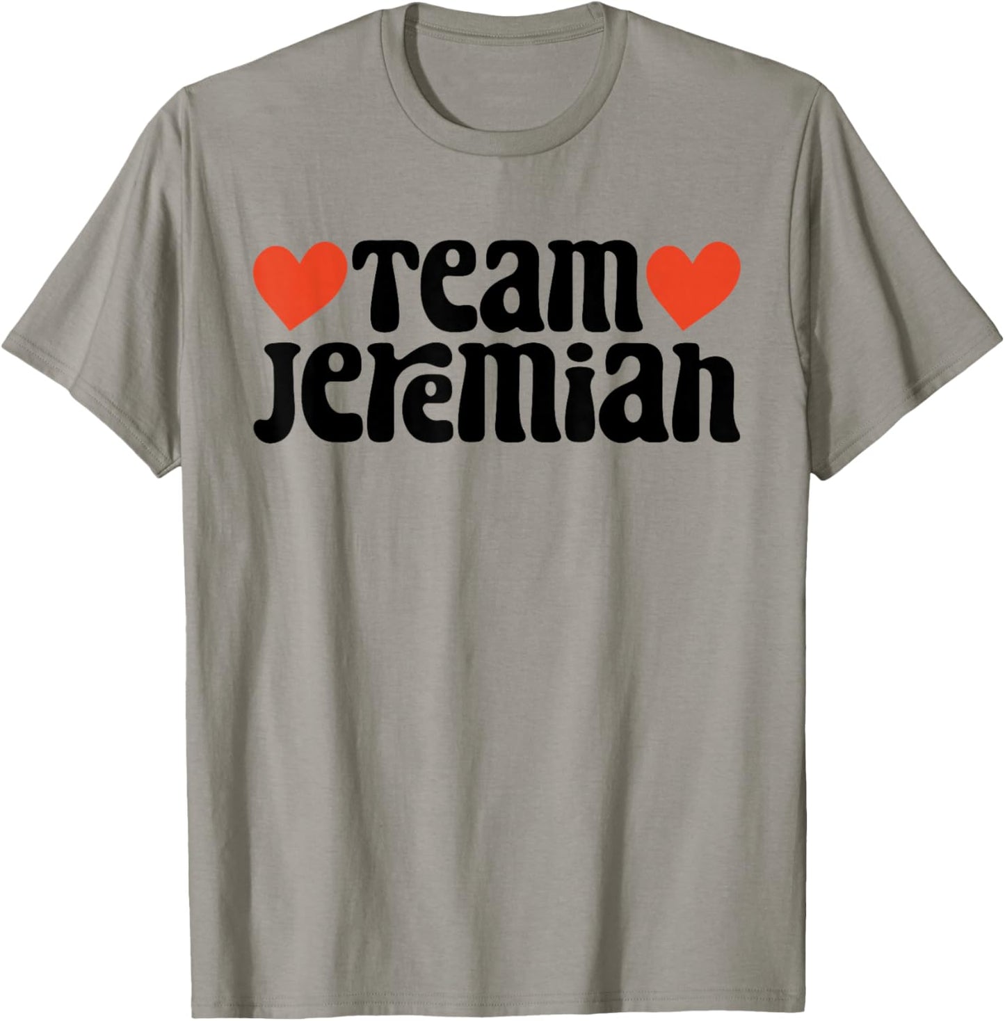 Retro Groovy Team Jeremiah I Love Jeremiah I Heart Jeremiah T-Shirt - T-Shirt | Sand