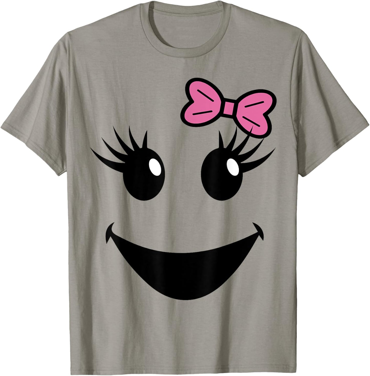 Cute Ghost Face With Bow Eyelashes Halloween Girls T-Shirt - T-Shirt | Sand