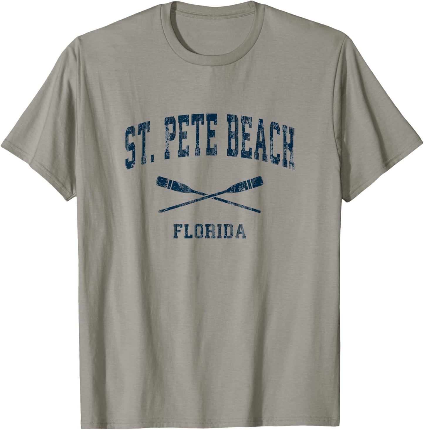St. Pete Beach Florida Vintage Nautical Paddles Sports Oars T-Shirt - T-Shirt | Sand