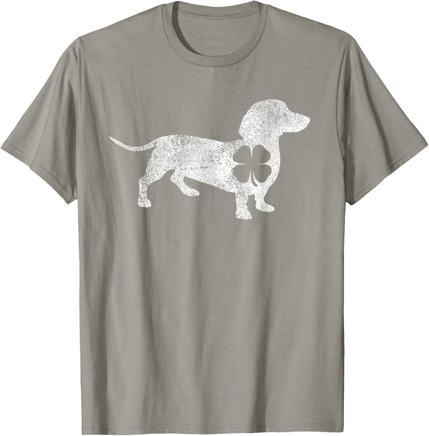 St Patrick's Day Irish Ireland Green Shamrock Dog Dachshund T-Shirt - T-Shirt | Sand
