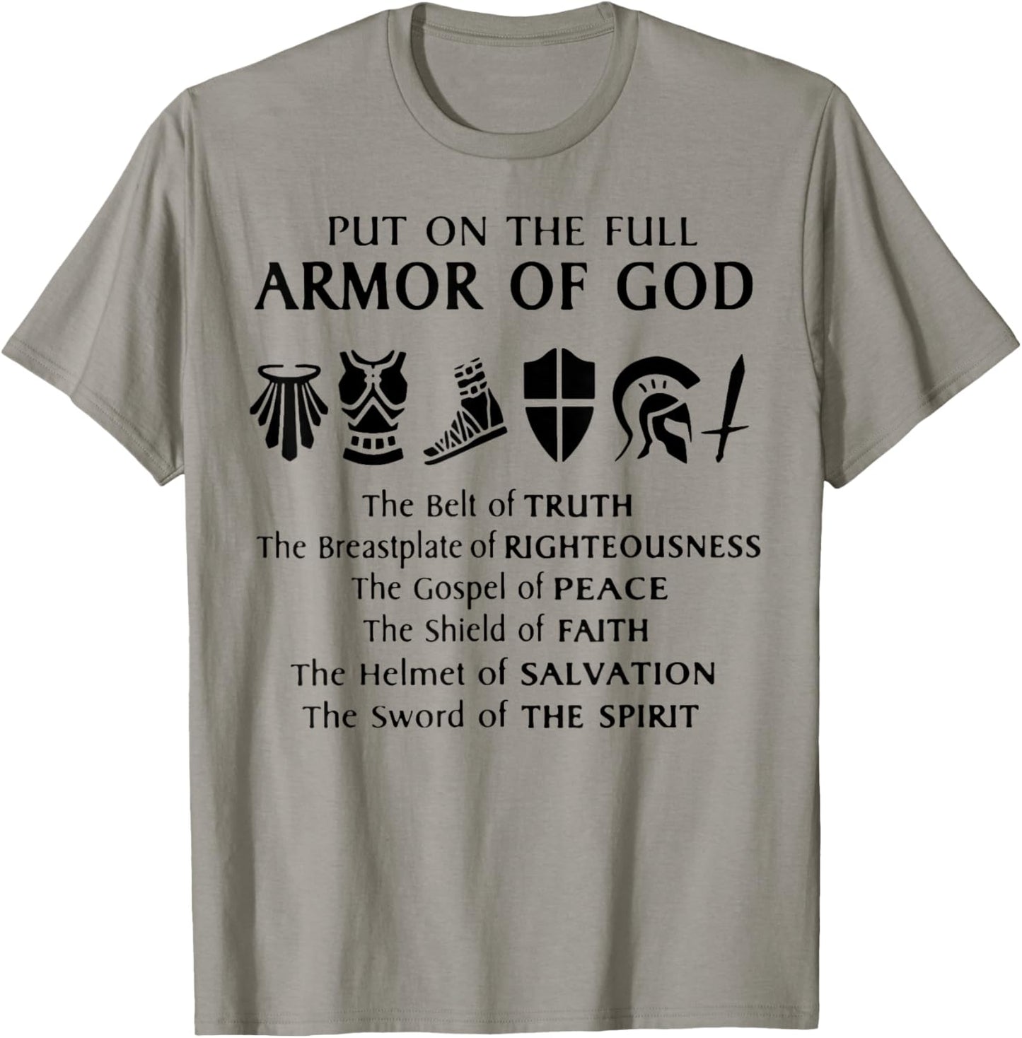 Put On The Full Armor Of God T-Shirt - T-Shirt | Sand
