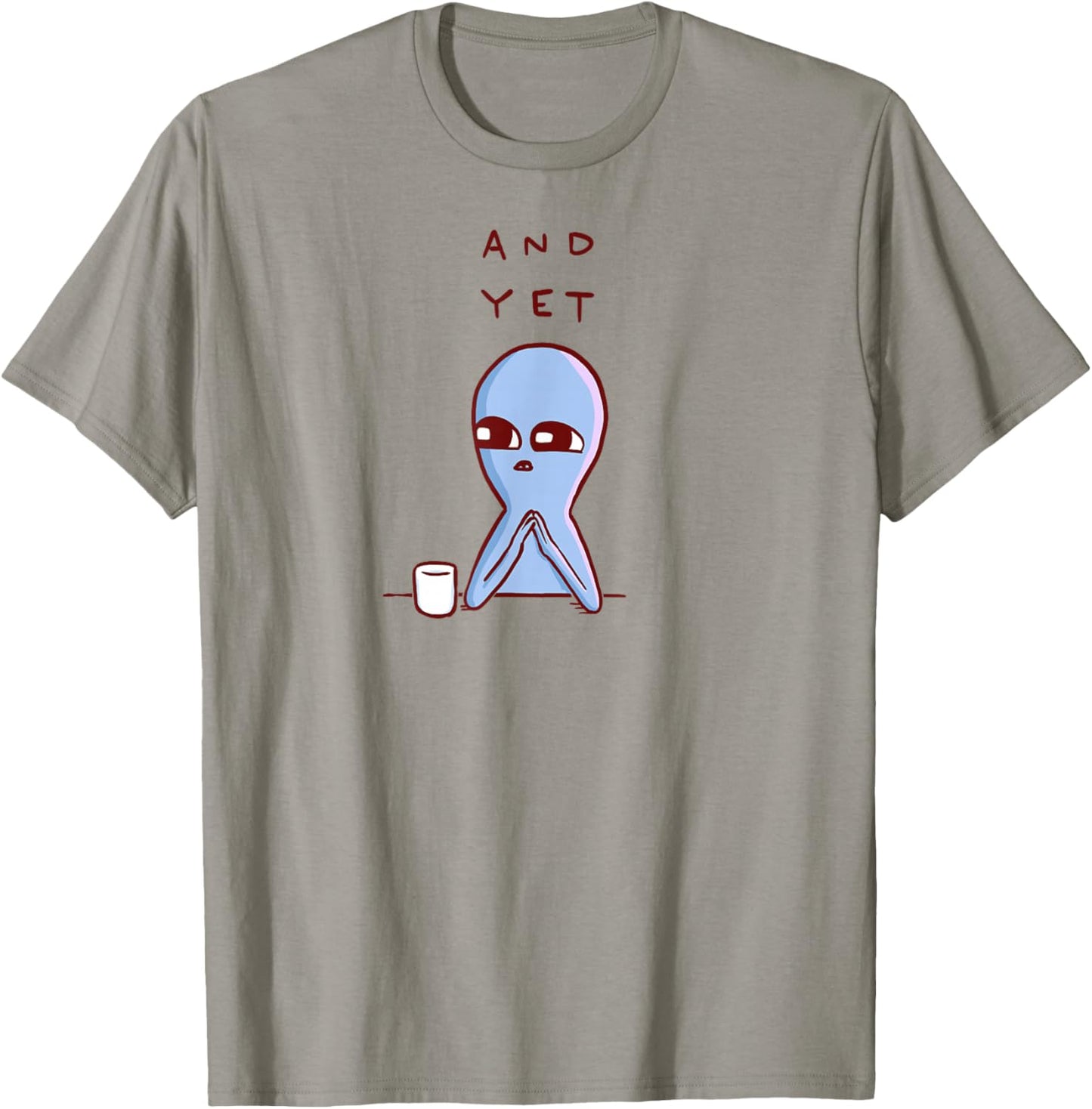Threadless Nathan W. Pyle Strange Planet And Yet Graphic T-Shirt - T-Shirt | Sand