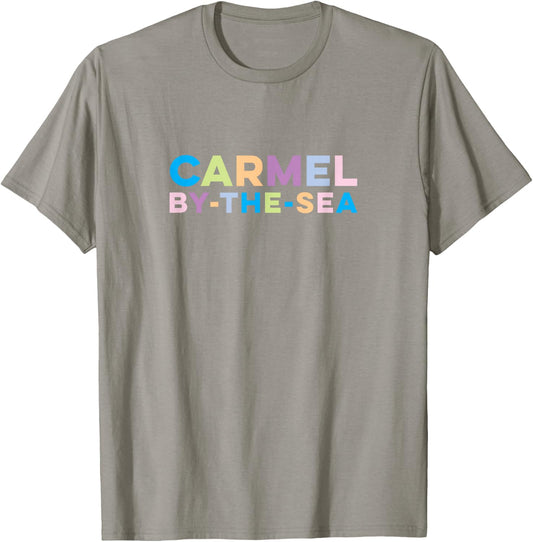 Carmel California Colorful Type T-Shirt - T-Shirt | Sand
