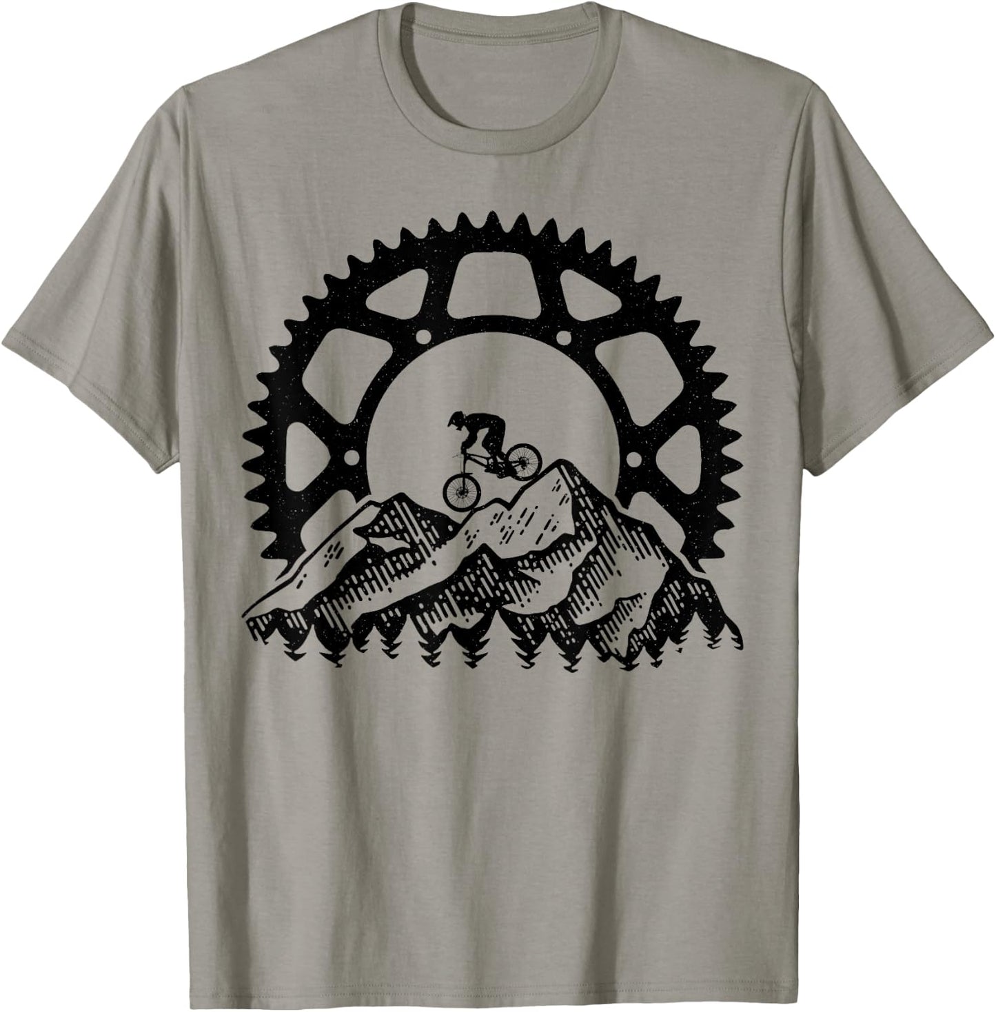 Mountain Biking Gear Retro Vintage MTB Bicycle Bike Rider T-Shirt - T-Shirt | Sand