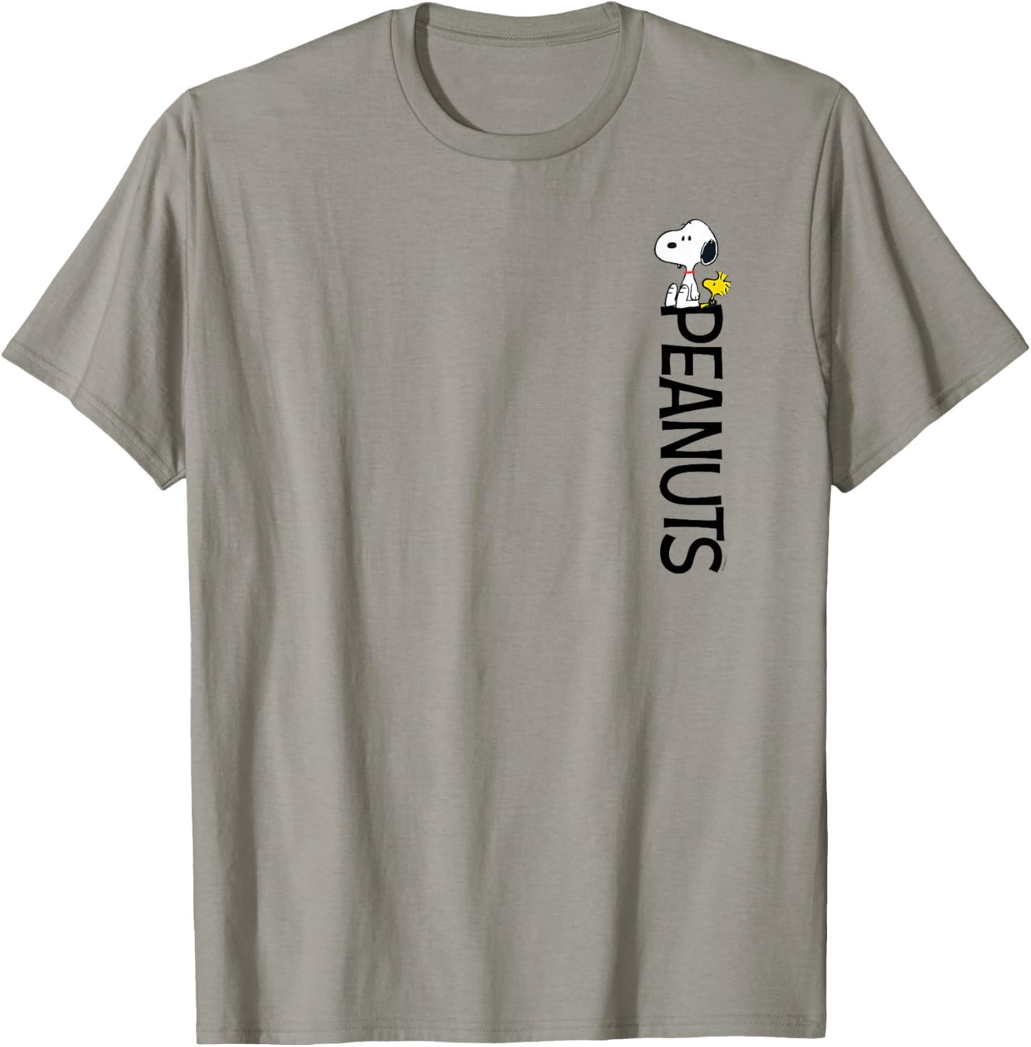 Peanuts - Woodstock Snoopy Vertical Logo T-Shirt - T-Shirt | Sand
