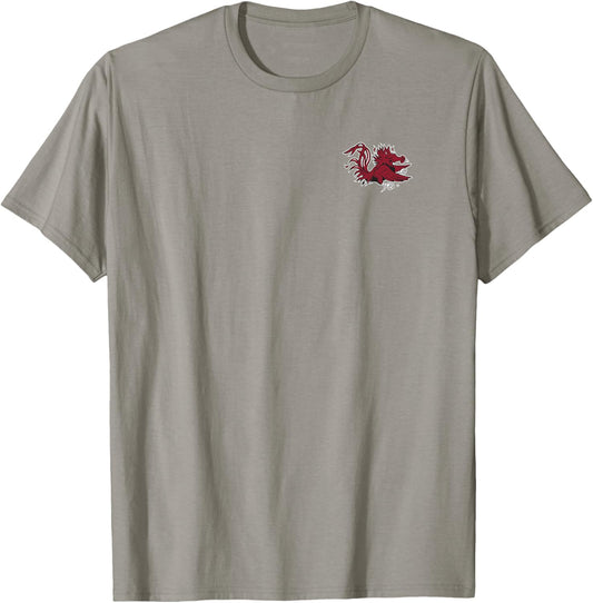 South Carolina Gamecocks Icon Front/Back Heather Gray T-Shirt - T-Shirt | Sand
