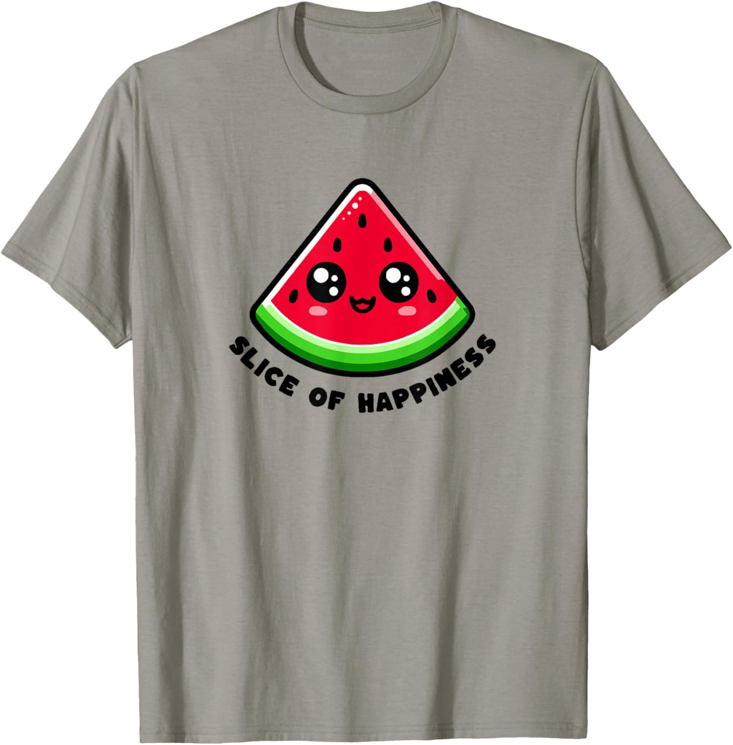 Slice Of Happiness Kawaii Watermelon Summer T-Shirt - T-Shirt | Sand