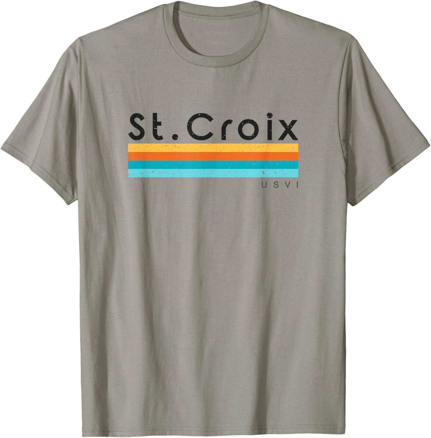 Vintage St. Croix USVI Retro Design T-Shirt - T-Shirt | Sand