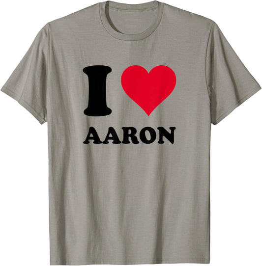 I Love Aaron T-Shirt - T-Shirt | Sand