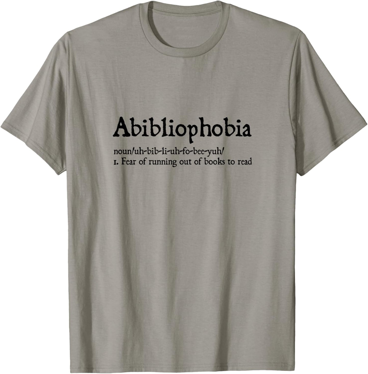Abibliophobia Reader top - Funny Bookworm Reading Gift T-Shirt - T-Shirt | Sand