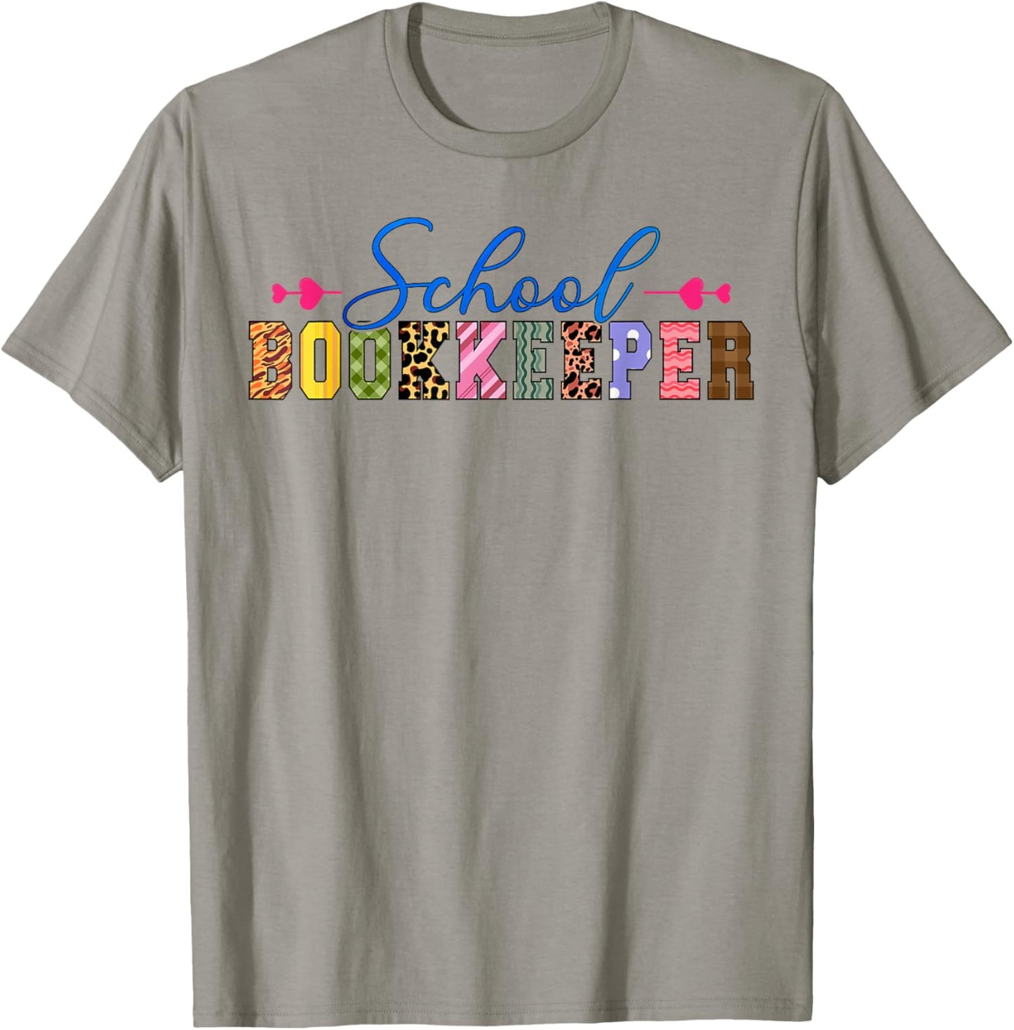 School Bookkeeper Appreciation Leopard T-Shirt - T-Shirt | Sand