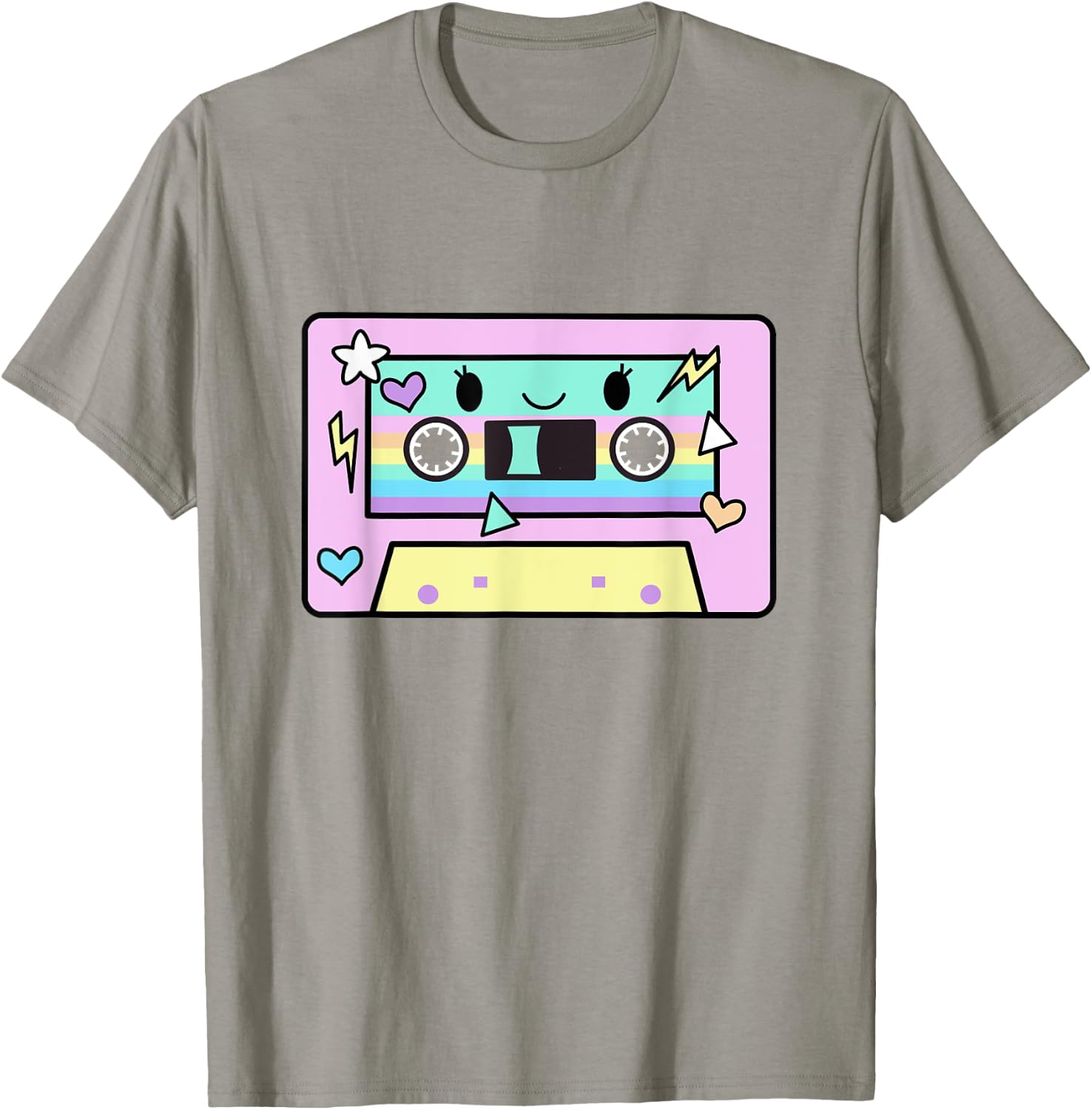 Cassette Tape Shirt Women Cute Kawaii Pastel Colors 80's T-Shirt - T-Shirt | Sand
