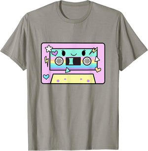 Cassette Tape Shirt Women Cute Kawaii Pastel Colors 80's T-Shirt - T-Shirt | Sand