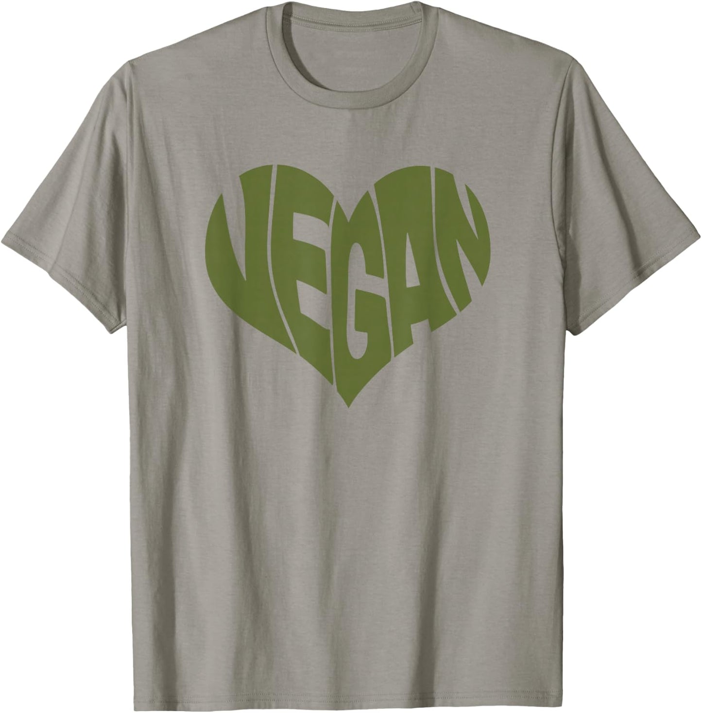 Vegan Saying Heart Shape Design/Promote Plant Based Diet T-Shirt - T-Shirt | Sand