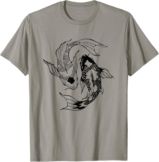 Koi Fish Aesthetic Japanese Art T-Shirt - T-Shirt | Sand