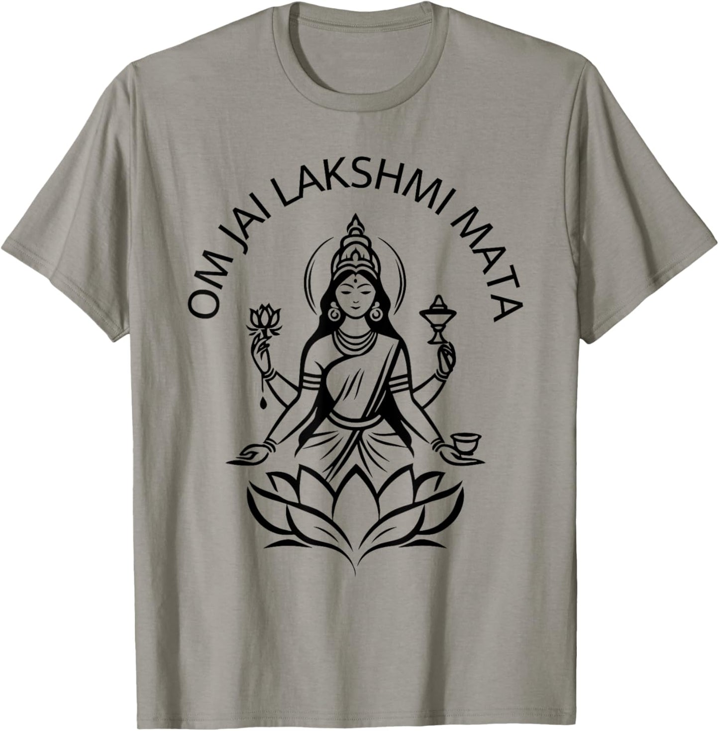Laxmi Mata, Diwali Indian Goddess Om Jai Lakshmi Mata Pooja T-Shirt - T-Shirt | Sand