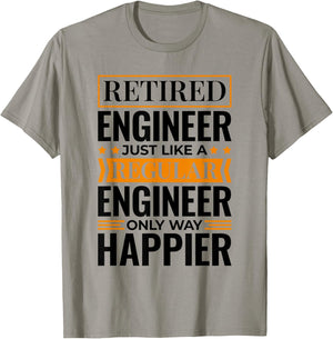 Retirement Men Women Engineering for Retired Engineers T-Shirt - T-Shirt | Sand