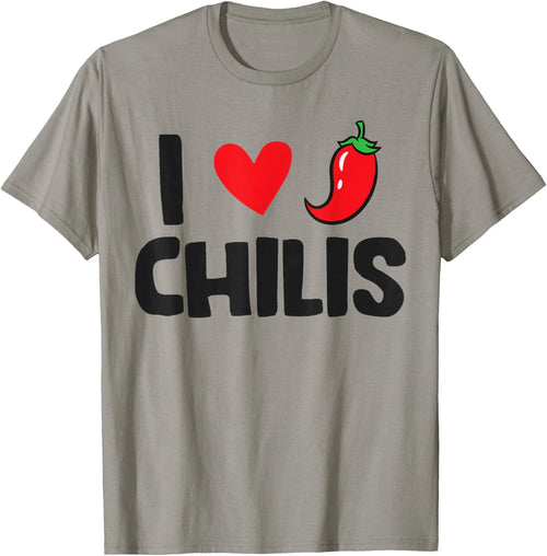 I Love Chilis , Small, White