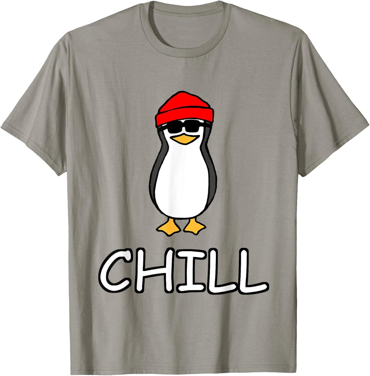 Chill Penguin for Boys Girls Men Women T-Shirt - T-Shirt | Sand