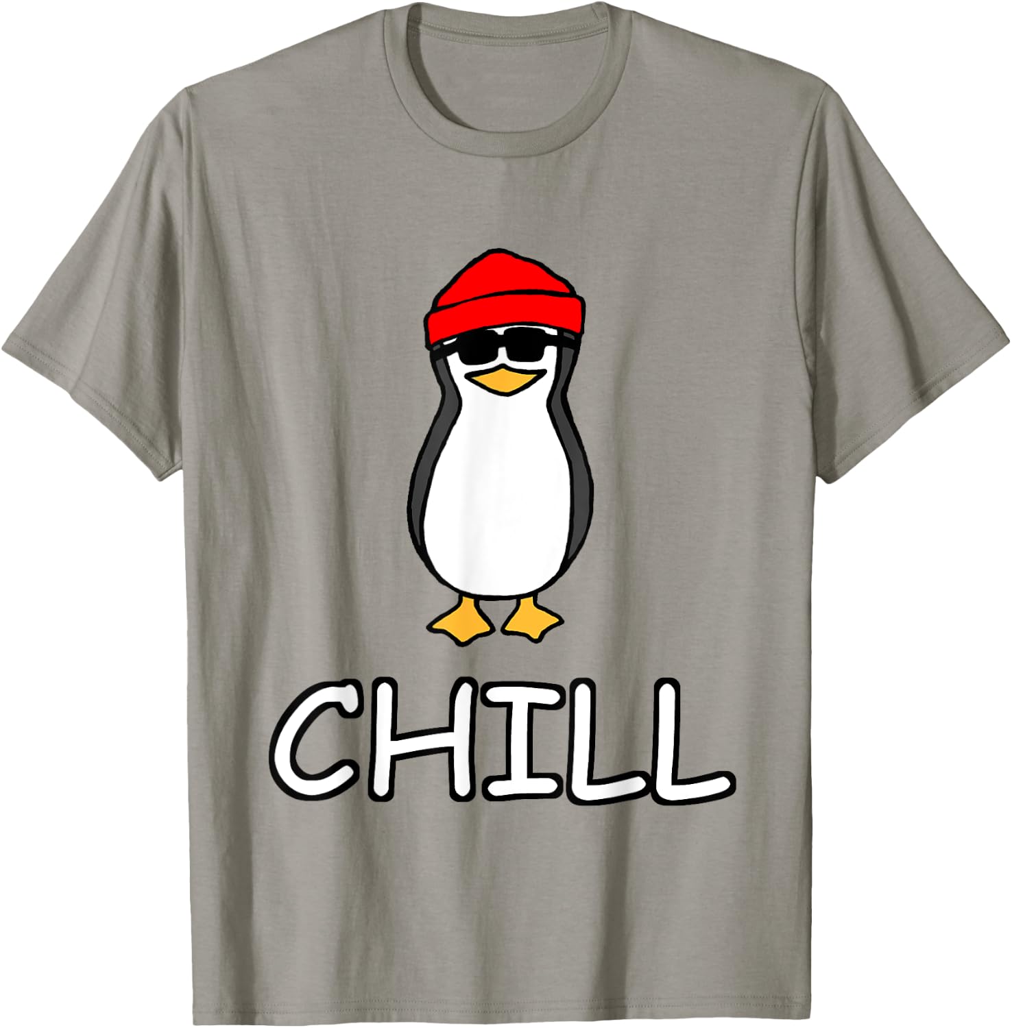 Chill Penguin for Boys Girls Men Women T-Shirt - T-Shirt | Sand