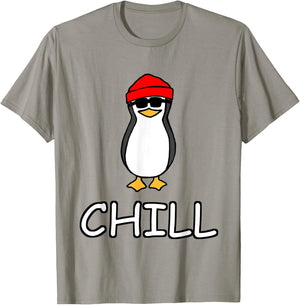 Chill Penguin for Boys Girls Men Women T-Shirt - T-Shirt | Sand