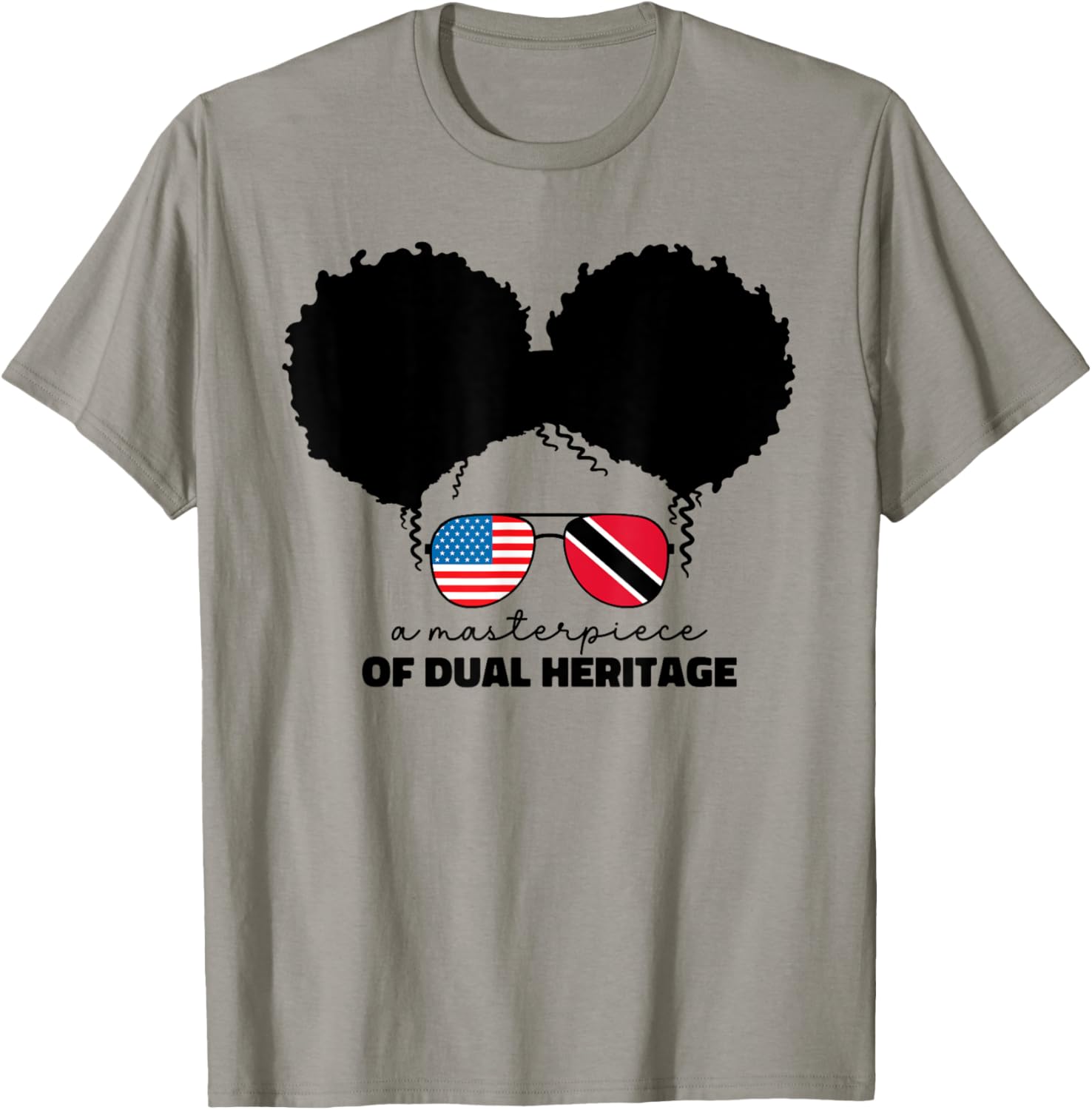 Half American And Trinidadian Usa Trinidad Tobago Kids Girls T-Shirt - T-Shirt | Sand