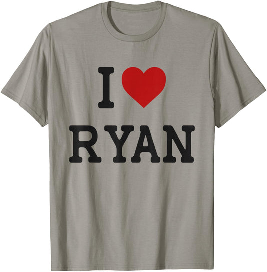 I Heart Ryan - I Love Ryan - Funny Gift Ryan T-Shirt - T-Shirt | Sand