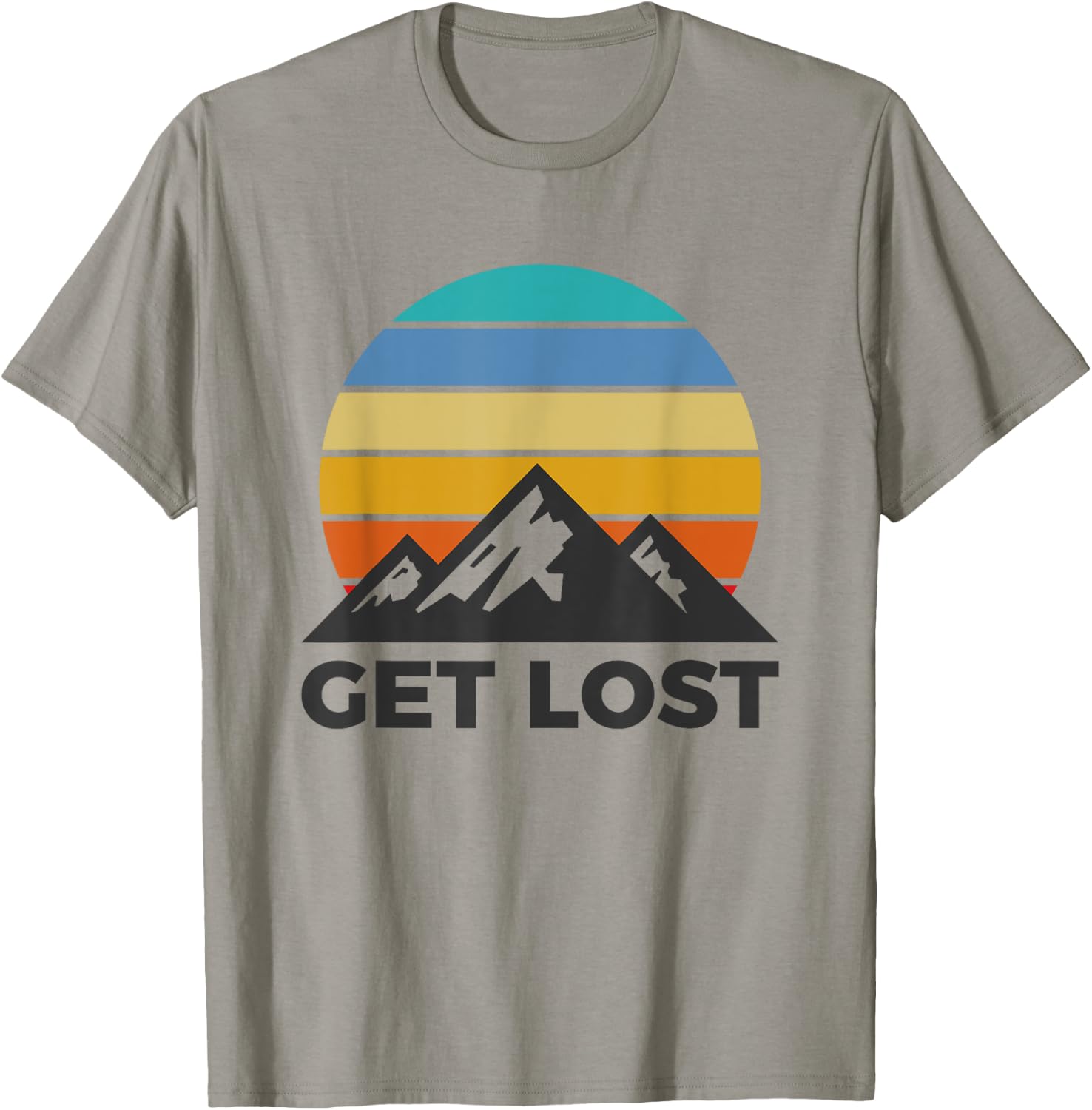 Get Lost - Hiking Outdoor Lover Mountains Hiker T-Shirt - T-Shirt | Sand