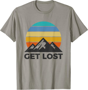 Get Lost - Hiking Outdoor Lover Mountains Hiker T-Shirt - T-Shirt | Sand
