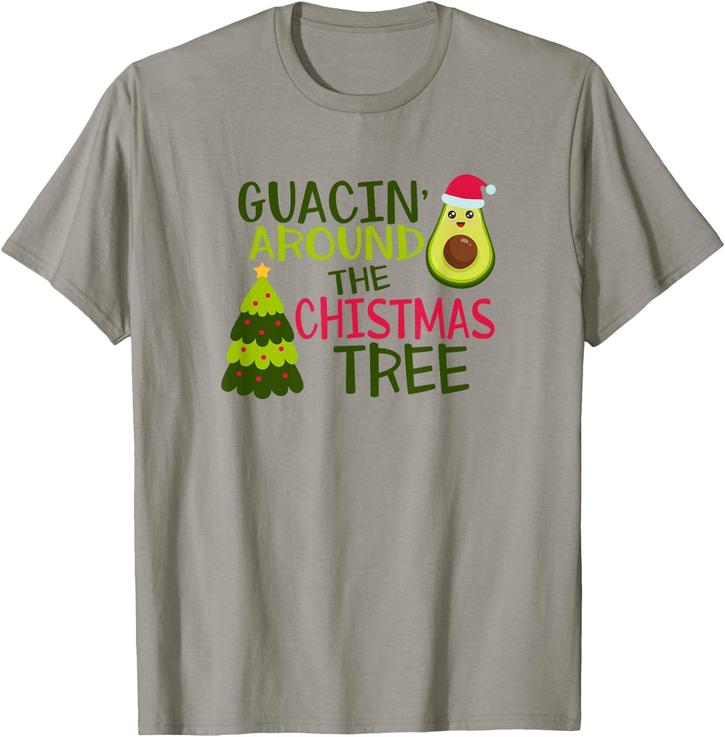 Godbee Designs Funny Guacin' Around The Christmas Tree Avocado Pajama T-Shirt - T-Shirt | Sand