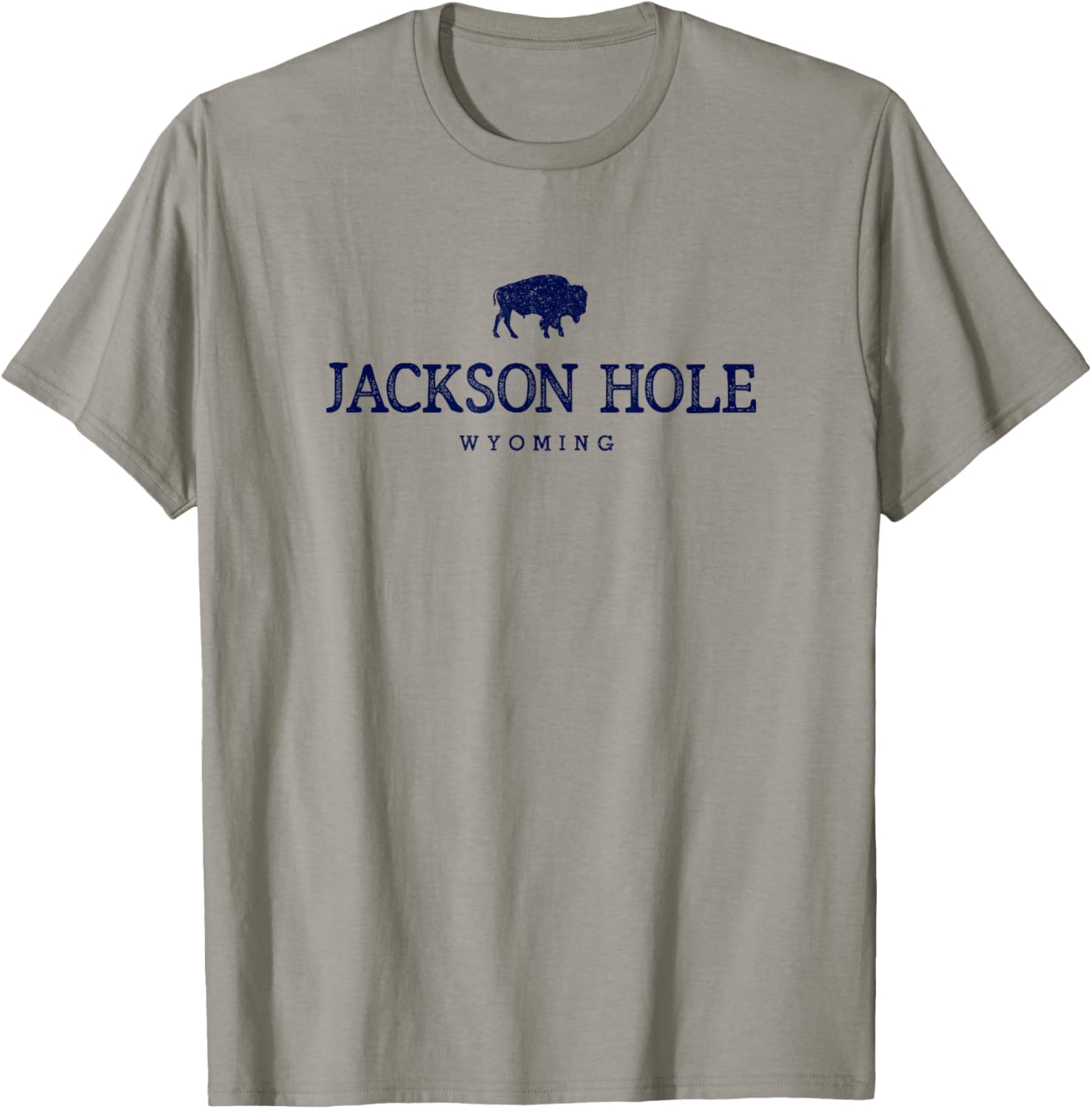 Retro Jackson Hole Wyoming Bison Buffalo Vintage T-Shirt - T-Shirt | Sand