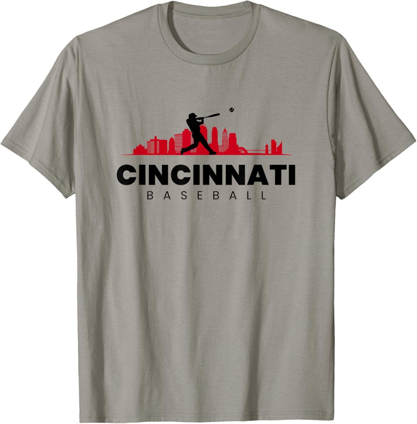 Cincinnati Baseball Vintage Minimalist Retro Baseball Lover T-Shirt - T-Shirt | Sand