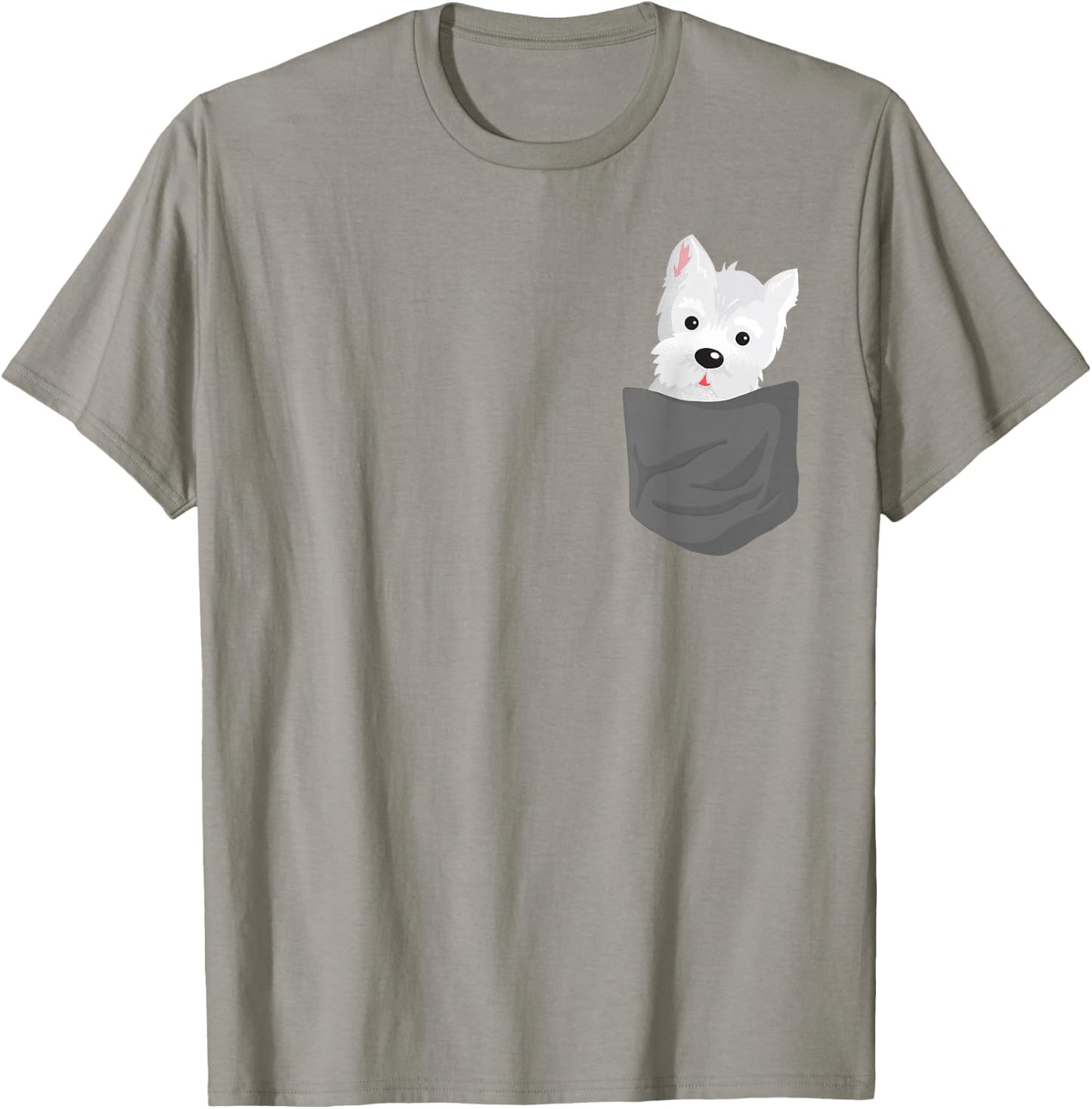 Dog in A Pocket Cute Westie Terrier Lover Puppy T-Shirt - T-Shirt | Sand