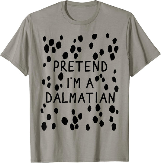 Funny pretend I'm a dalmatian dog halloween DIY costume Women Girls Kids T-Shirt - T-Shirt | Sand