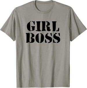Girl Boss - Female Empowerment Minimalist Vintage T-Shirt - T-Shirt | Sand