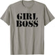 Girl Boss - Female Empowerment Minimalist Vintage T-Shirt - T-Shirt | Sand