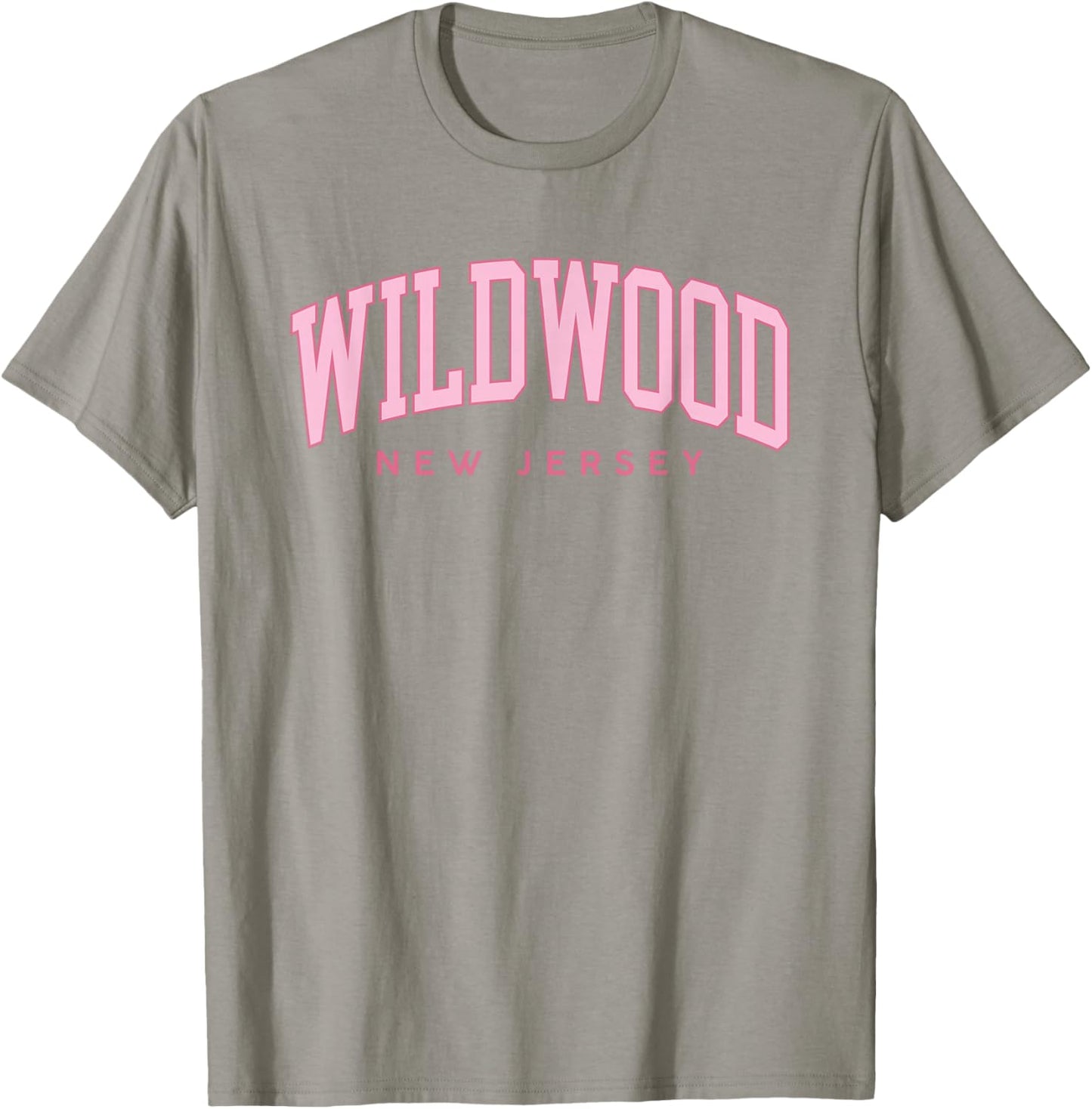 Wildwood New Jersey Retro Preppy Throwback Pink Girls T-Shirt - T-Shirt | Sand