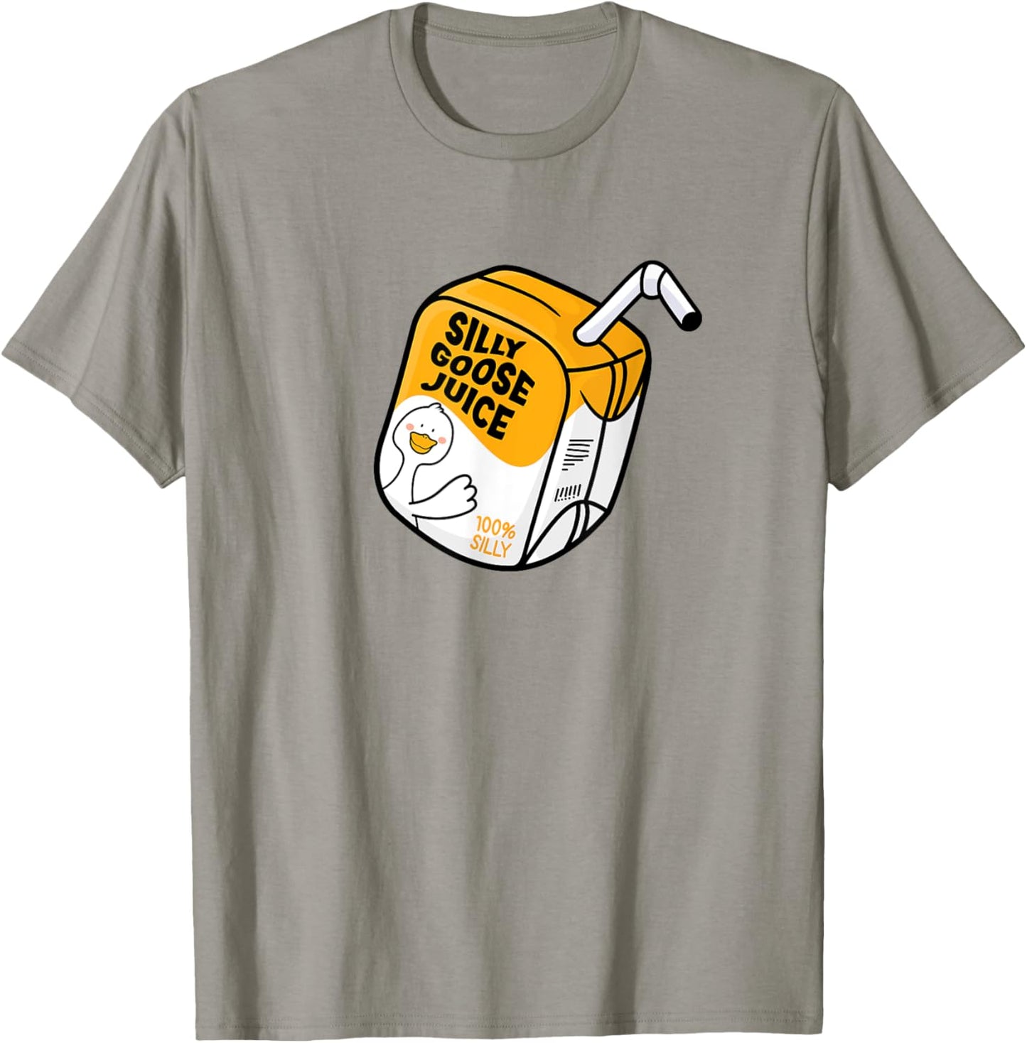 Funny Silly Goose Juice Box 100% Silliness for Goose Lovers T-Shirt - T-Shirt | Sand
