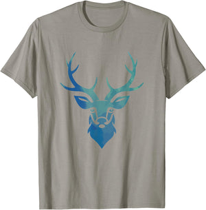 Stag Antlers Forest Hunter Deer Head Deer Antlers Gift T-Shirt - T-Shirt | Sand