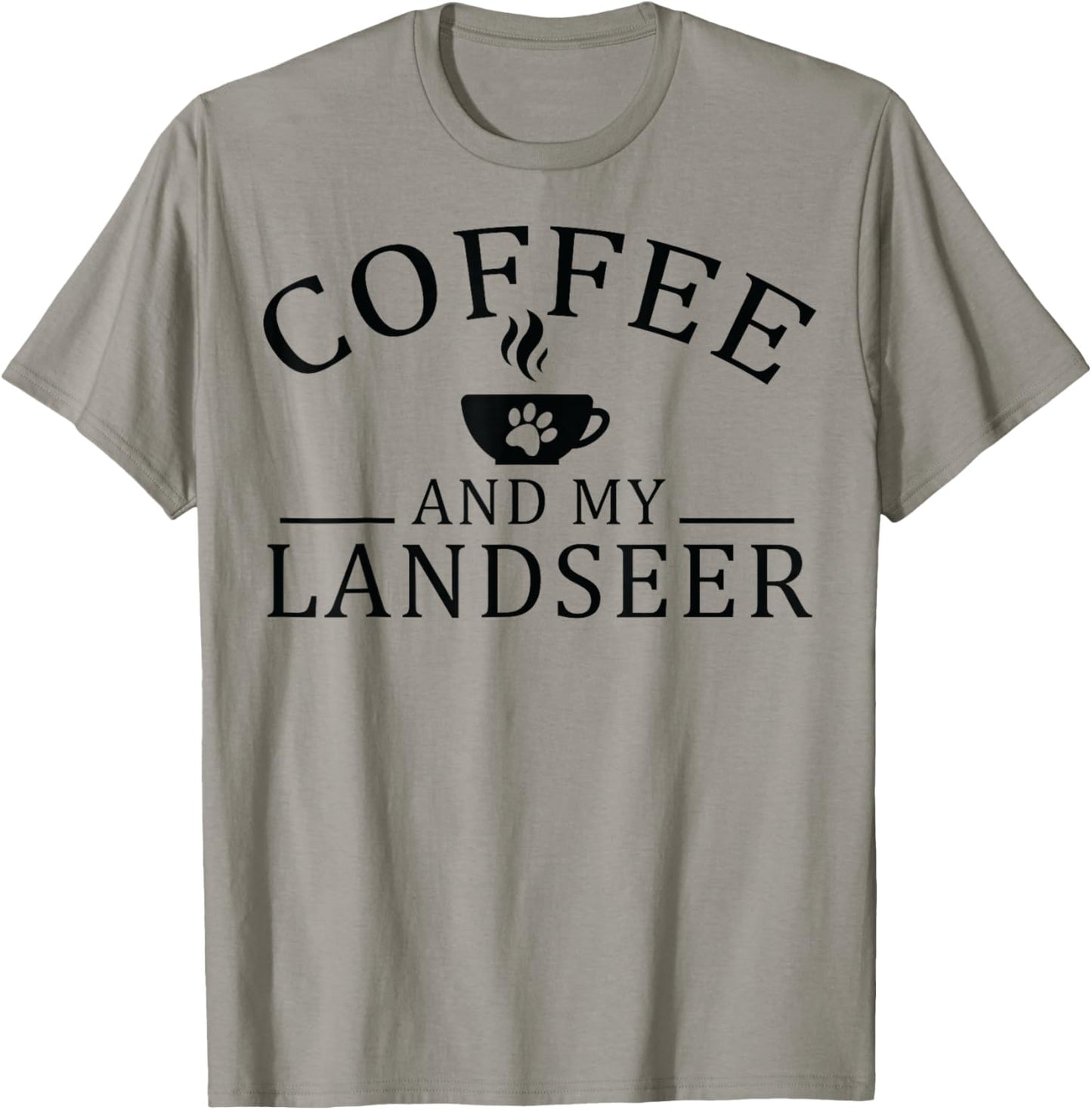 Landseer Dog And Coffee Women T-Shirt - T-Shirt | Sand