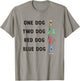 One Dog Two Dog Red Dog Blue Dog T-Shirt - T-Shirt | Sand