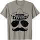 Funny sombrero face with mustache for mexican Cinco de Mayo T-Shirt - T-Shirt | Sand
