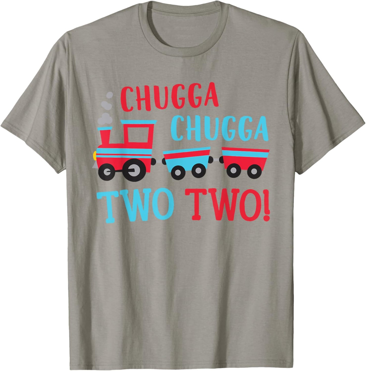 Chugga Chugga Two Two 2nd Birthday Boy Train Toys Theme T-Shirt - T-Shirt | Sand