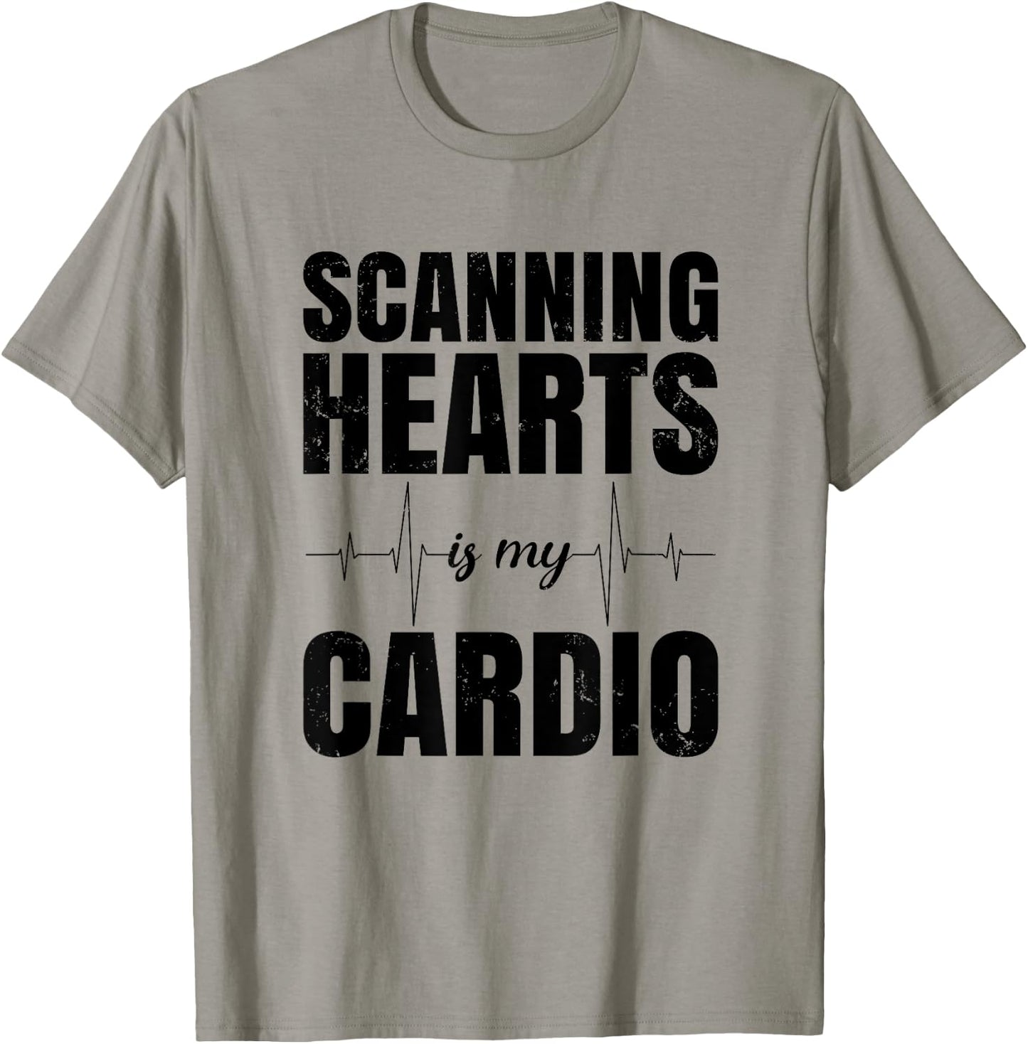 Funny Cardiac Sonographer - Scanning Hearts T-Shirt - T-Shirt | Sand